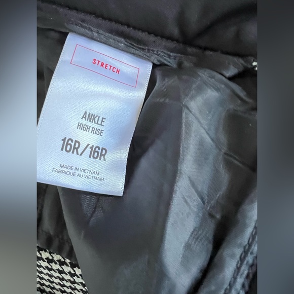 Express High Rise Ankle Pants Houndstooth 16R - Picture 7 of 7